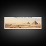 Pyramids of Giza Framed Canvas Print Travel Poster | Wall Art | Home Decor | Gift For Travel Lover | Wall Hanging | Original Art