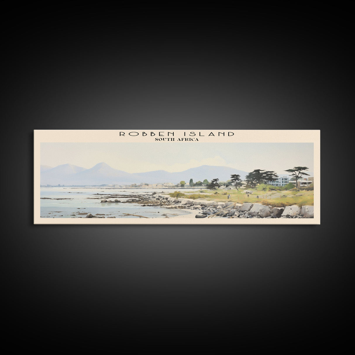 Robben Island Framed Canvas Print Travel Poster | Wall Art | Home Decor | Gift For Travel Lover | Wall Hanging | Original Art