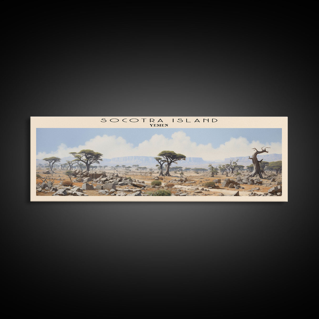 Socotra Island Framed Canvas Print Travel Poster | Wall Art | Home Decor | Gift For Travel Lover | Wall Hanging | Original Art