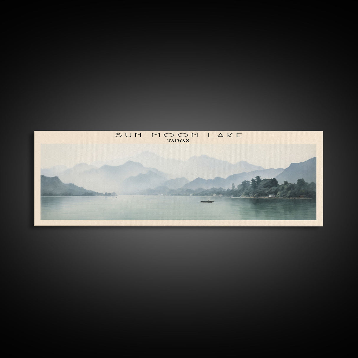 Sun Moon Lake Travel Poster Print, Framed Canvas Wall Art, Metal Wall Art, COUNTRY art, Gift For Him, Travel Wall Art, Travel Lover Gift