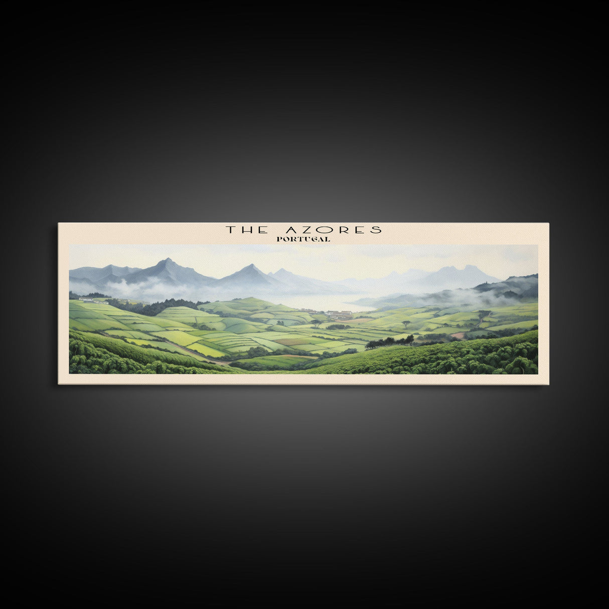 The Azores Framed Canvas Print Travel Poster | Wall Art | Home Decor | Gift For Travel Lover | Wall Hanging | Original Art