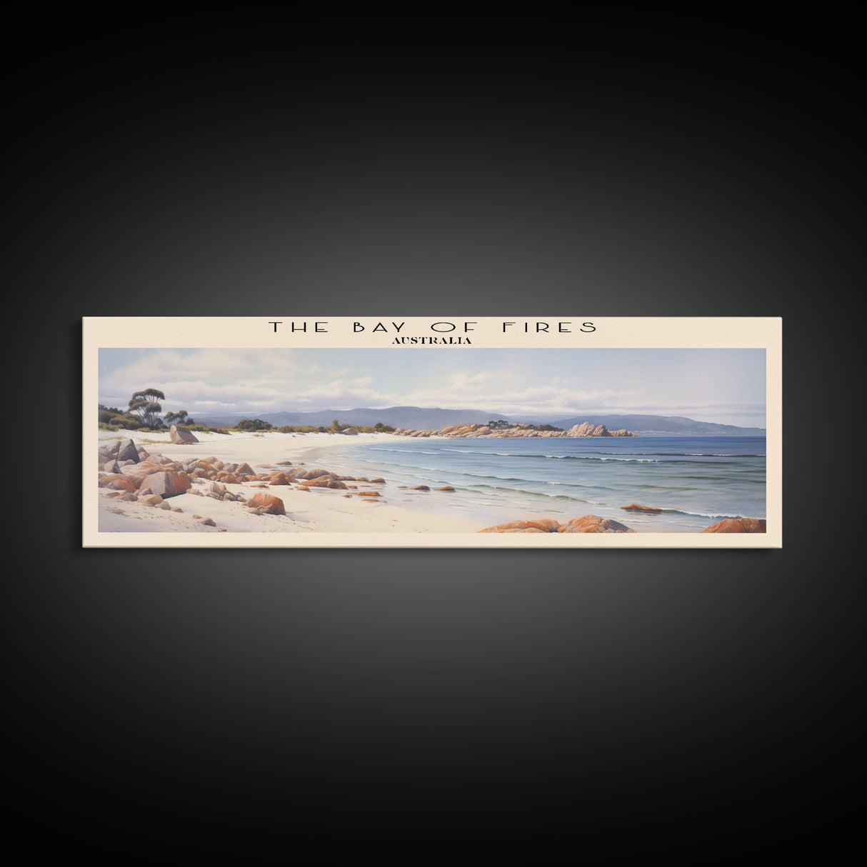 The Bay of Fires Travel Print Wall Art, Travel Poster Print, Retro Style COUNTRY Home Decor, Wall Hanging, Travel Gift Idea, Unique Metal Art