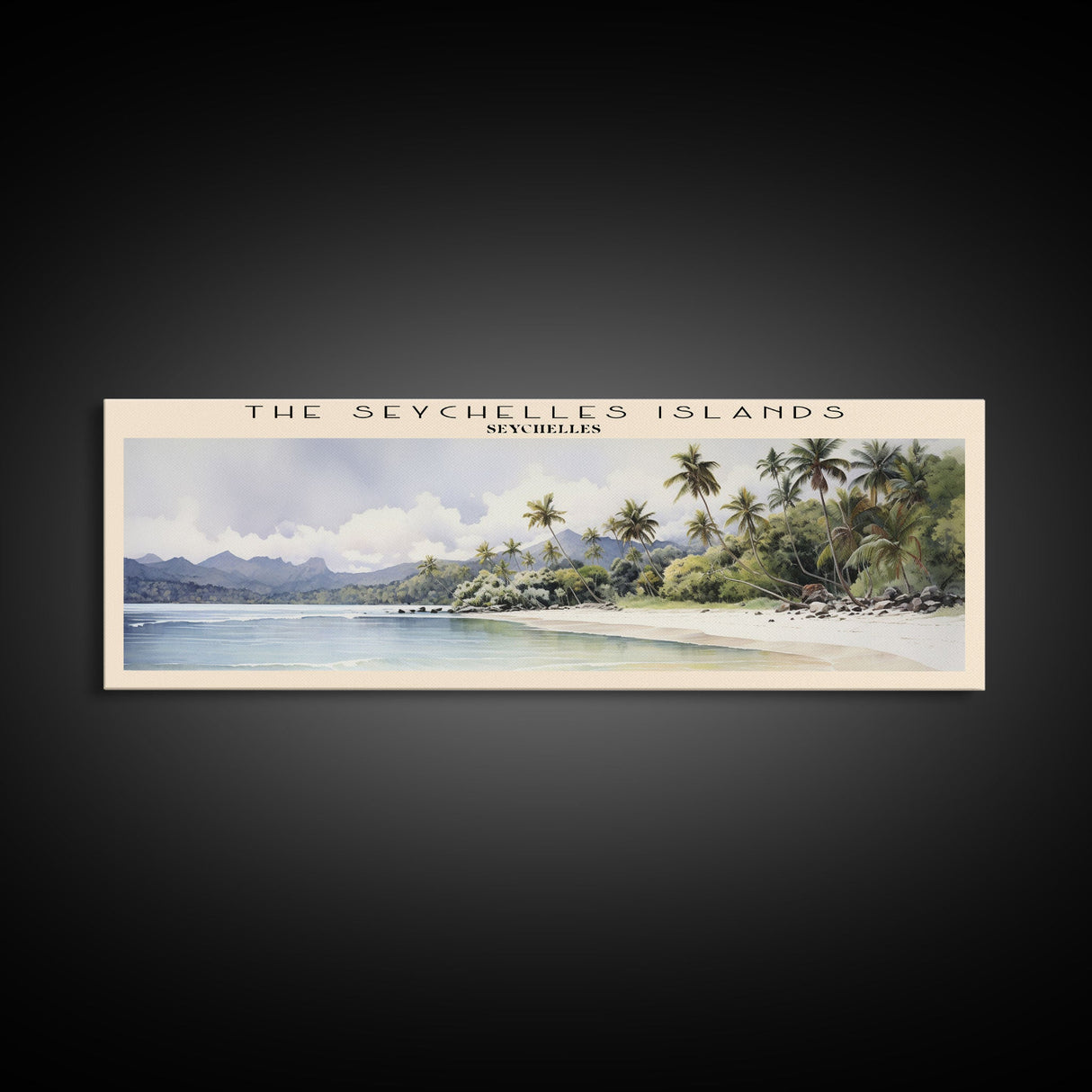 The Seychelles Islands Travel Print Wall Art, Travel Poster Print, Retro Style COUNTRY Home Decor, Wall Hanging, Travel Gift Idea, Unique Metal Art