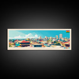 Accra, Ghana Travel Poster Panoramic Canvas Print, Accra, Ghana Painting, Ghana Art, Accra Travel Art, Guest Room Painting