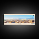 Ad-Dawhah, Qatar Panoramic Travel Poster Canvas Print, Ad-Dawhah, Qatar Painting, Qatar Art, Ad-Dawhah Travel Art, Guest Room Painting