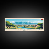 Athi River, Kenya Panoramic Travel Poster Canvas Print, Athi River, Kenya Painting, Kenya Art, Athi River Panoramic Travel Art, Travel Painting