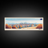 Ballarat, Australia Panoramic Travel Poster Canvas Print, Ballarat, Australia Painting, Australia Art, Ballarat Travel Art, Living Room Painting