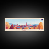 Panoramic Travel Poster Bendigo, Australia Canvas Print, Bendigo, Australia Painting, Australia Art, Bendigo Travel Art, Guest Room Painting