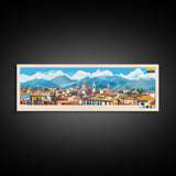 Cuenca, Ecuador Panoramic Travel Poster Canvas Print, Cuenca, Ecuador Painting, Ecuador Art, Cuenca Travel Art, Guest Room Painting