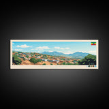 Dire Dawa, Ethiopia Travel Poster Panoramic Canvas Print, Dire Dawa, Ethiopia Painting, Ethiopia Art, Dire Dawa Travel Art, Guest Room Painting