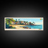 Divo, Ivory Coast Travel Poster Panoramic Canvas Print, Divo, Ivory Coast Painting, Ivory Coast Art, Divo Travel Art, Guest Room Painting