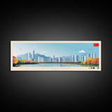 Panoramic Travel Poster Dongguan, China Canvas Print, Dongguan, China Painting, China Art, Dongguan Travel Art, Guest Room Painting