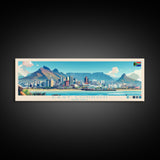 East London, South Africa Travel Poster Panoramic Canvas Print, East London, South Africa Painting, South Africa Art, East London Travel Art, Guest Room Painting