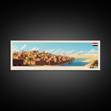 Fayyum, Egypt Panoramic Travel Poster Canvas Print, Fayyum, Egypt Painting, Egypt Art, Fayyum Travel Art, Guest Room Painting