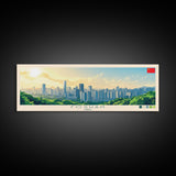 Foshan, China Panoramic Travel Poster Canvas Print, Foshan, China Painting, China Art, Foshan Panoramic Travel Art, Travel Painting