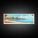 Ismailia, Egypt Panoramic Travel Poster Canvas Print, Ismailia, Egypt Painting, Egypt Art, Ismailia Travel Art, Guest Room Painting