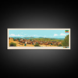 Jijiga, Ethiopia Panoramic Travel Poster Canvas Print, Jijiga, Ethiopia Painting, Ethiopia Art, Jijiga Travel Art, Guest Room Painting