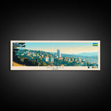 Kigali, Rwanda Panoramic Travel Poster Canvas Print, Kigali, Rwanda Painting, Rwanda Art, Kigali Panoramic Travel Art, Travel Painting