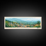 Kisangani, Congo Panoramic Travel Poster Canvas Print, Kisangani, Congo Painting, Congo Art, Kisangani Panoramic Travel Art, Travel Painting