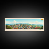 Kumasi, Ghana Panoramic Travel Poster Canvas Print, Kumasi, Ghana Painting, Ghana Art, Kumasi Panoramic Travel Art, Travel Painting