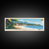 La Libertad, Ecuador Travel Poster Panoramic Canvas Print, La Libertad, Ecuador Painting, Ecuador Art, La Libertad Travel Art, Guest Room Painting