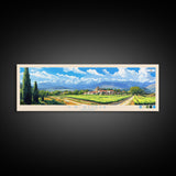 La Rioja, Argentina Panoramic Travel Poster Canvas Print, La Rioja, Argentina Painting, Argentina Art, La Rioja Panoramic Travel Art, Travel Painting