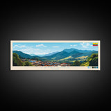 Latacunga, Ecuador Panoramic Travel Poster Canvas Print, Latacunga, Ecuador Painting, Ecuador Art, Latacunga Travel Art, Guest Room Painting