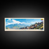 Panoramic Travel Poster Machala, Ecuador Canvas Print, Machala, Ecuador Painting, Ecuador Art, Machala Travel Art, Guest Room Painting