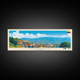 Manizales, Colombia Panoramic Travel Poster Canvas Print, Manizales, Colombia Painting, Colombia Art, Manizales Travel Art, Guest Room Painting