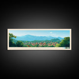 Mbandaka, Congo Panoramic Travel Poster Canvas Print, Mbandaka, Congo Painting, Congo Art, Mbandaka Travel Art, Guest Room Painting