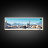 Mecca, Saudi Arabia Travel Poster Panoramic Canvas Print, Mecca, Saudi Arabia Painting, Saudi Arabia Art, Mecca Travel Art, Guest Room Painting