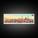 Panoramic Travel Poster Medina, Saudi Arabia Canvas Print, Medina, Saudi Arabia Painting, Saudi Arabia Art, Medina Travel Art, Guest Room Painting