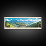 Panoramic Travel Poster Milagro, Ecuador Canvas Print, Milagro, Ecuador Painting, Ecuador Art, Milagro Travel Art, Guest Room Painting