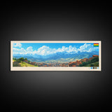 Montero, Bolivia Panoramic Travel Poster Canvas Print, Montero, Bolivia Painting, Bolivia Art, Montero Travel Art, Guest Room Painting