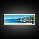 Nanaimo, Canada Panoramic Travel Poster Canvas Print, Nanaimo, Canada Painting, Canada Art, Nanaimo Travel Art, Guest Room Painting