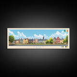 Navan, Ireland Travel Poster Panoramic Canvas Print, Navan, Ireland Painting, Ireland Art, Navan Travel Art, Guest Room Painting