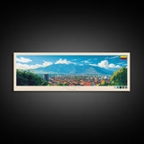 Neiva, Colombia Panoramic Travel Poster Canvas Print, Neiva, Colombia Painting, Colombia Art, Neiva Panoramic Travel Art, Travel Painting