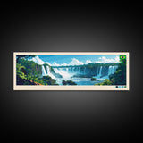 Nova Iguacu, Brazil Panoramic Travel Poster Canvas Print, Nova Iguacu, Brazil Painting, Brazil Art, Nova Iguacu Travel Art, Guest Room Painting