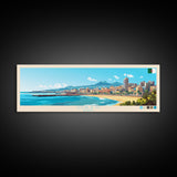 Panoramic Travel Poster Oran, Algeria Canvas Print, Oran, Algeria Painting, Algeria Art, Oran Travel Art, Guest Room Painting