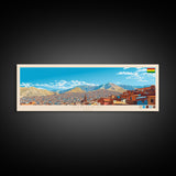 Oruro, Bolivia Panoramic Travel Poster Canvas Print, Oruro, Bolivia Painting, Bolivia Art, Oruro Panoramic Travel Art, Travel Painting