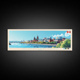 Ottawa–Gatineau, Canada Travel Poster Panoramic Canvas Print, Ottawa–Gatineau, Canada Painting, Canada Art, Ottawa–Gatineau Travel Art, Guest Room Painting