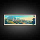 Pietermaritzburg, South Africa Panoramic Travel Poster Canvas Print, Pietermaritzburg, South Africa Painting, South Africa Art, Pietermaritzburg Travel Art, Living Room Painting