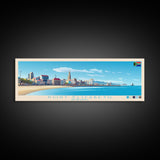 Port Elizabeth, South Africa Panoramic Travel Poster Canvas Print, Port Elizabeth, South Africa Painting, South Africa Art, Port Elizabeth Travel Art, Guest Room Painting