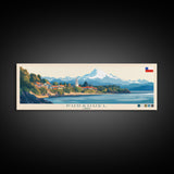 Pudahuel, Chile Travel Poster Panoramic Canvas Print, Pudahuel, Chile Painting, Chile Art, Pudahuel Travel Art, Guest Room Painting