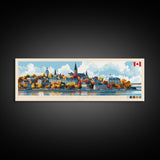 Saint-Jean-sur-Richelieu, Canada Travel Poster Panoramic Canvas Print, Saint-Jean-sur-Richelieu, Canada Painting, Canada Art, Saint-Jean-sur-Richelieu Travel Art, Guest Room Painting