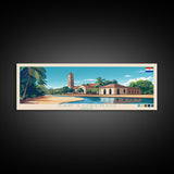 San Lorenzo, Paraguay Travel Poster Panoramic Canvas Print, San Lorenzo, Paraguay Painting, Paraguay Art, San Lorenzo Travel Art, Guest Room Painting