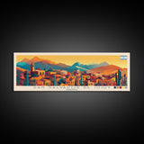 San Salvador de Jujuy, Argentina Panoramic Travel Poster Canvas Print, San Salvador de Jujuy, Argentina Painting, Argentina Art, San Salvador de Jujuy Panoramic Travel Art, Travel Painting