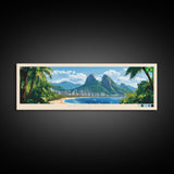 Sao Luis, Brazil Travel Poster Panoramic Canvas Print, Sao Luis, Brazil Painting, Brazil Art, Sao Luis Travel Art, Guest Room Painting