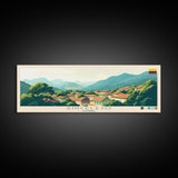 Sincelejo, Colombia Panoramic Travel Poster Canvas Print, Sincelejo, Colombia Painting, Colombia Art, Sincelejo Travel Art, Living Room Painting