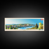 Sudbury, Canada Travel Poster Panoramic Canvas Print, Sudbury, Canada Painting, Canada Art, Sudbury Travel Art, Guest Room Painting